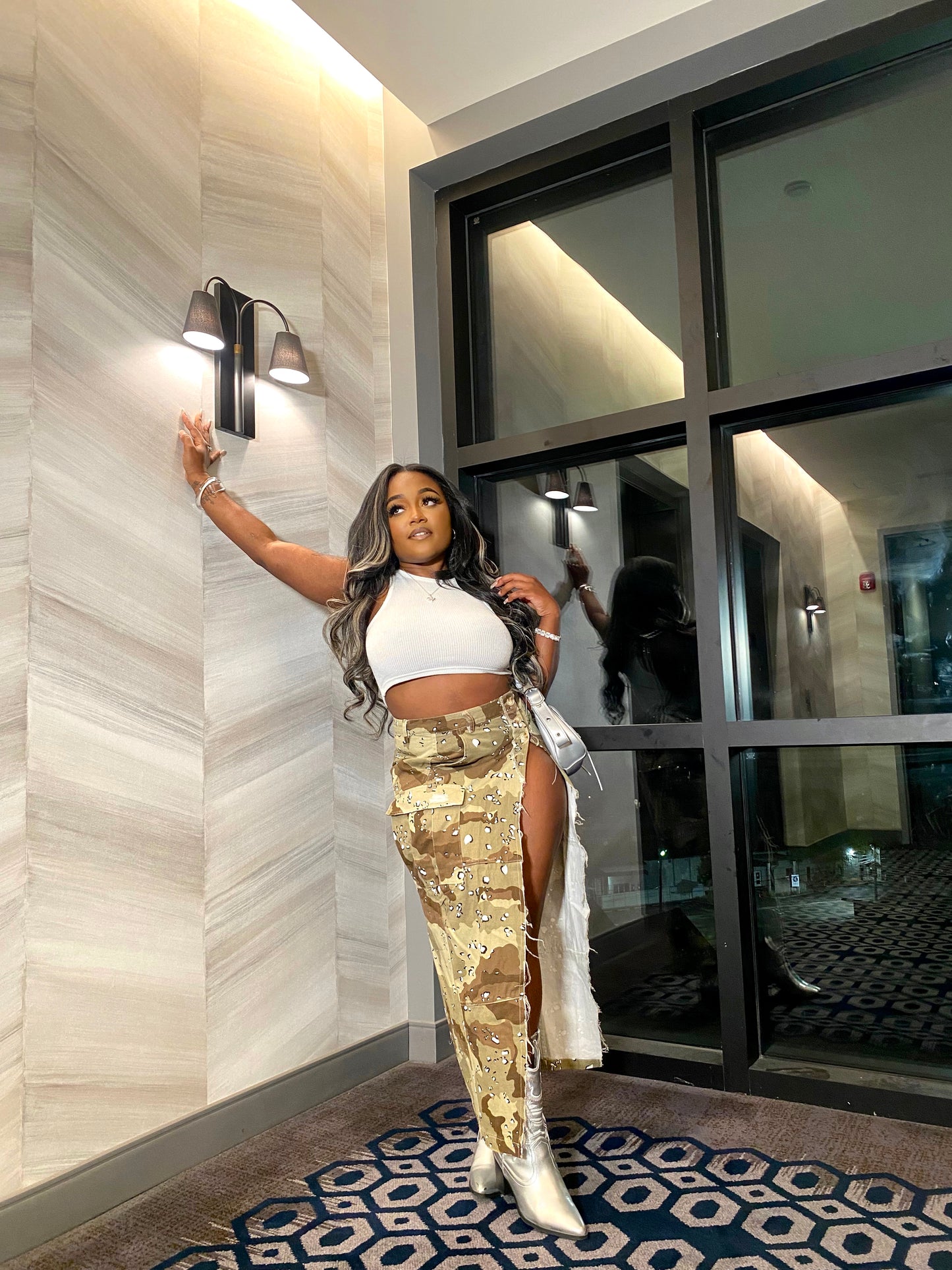 Camo Maxi Skirt